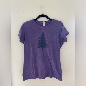 Purple heather tree t shirt